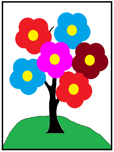 Аппликация "Цветущее дерево"